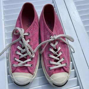 Vtg Women's Pink Converse‎ Jack Purcell Sz 7 Preppy